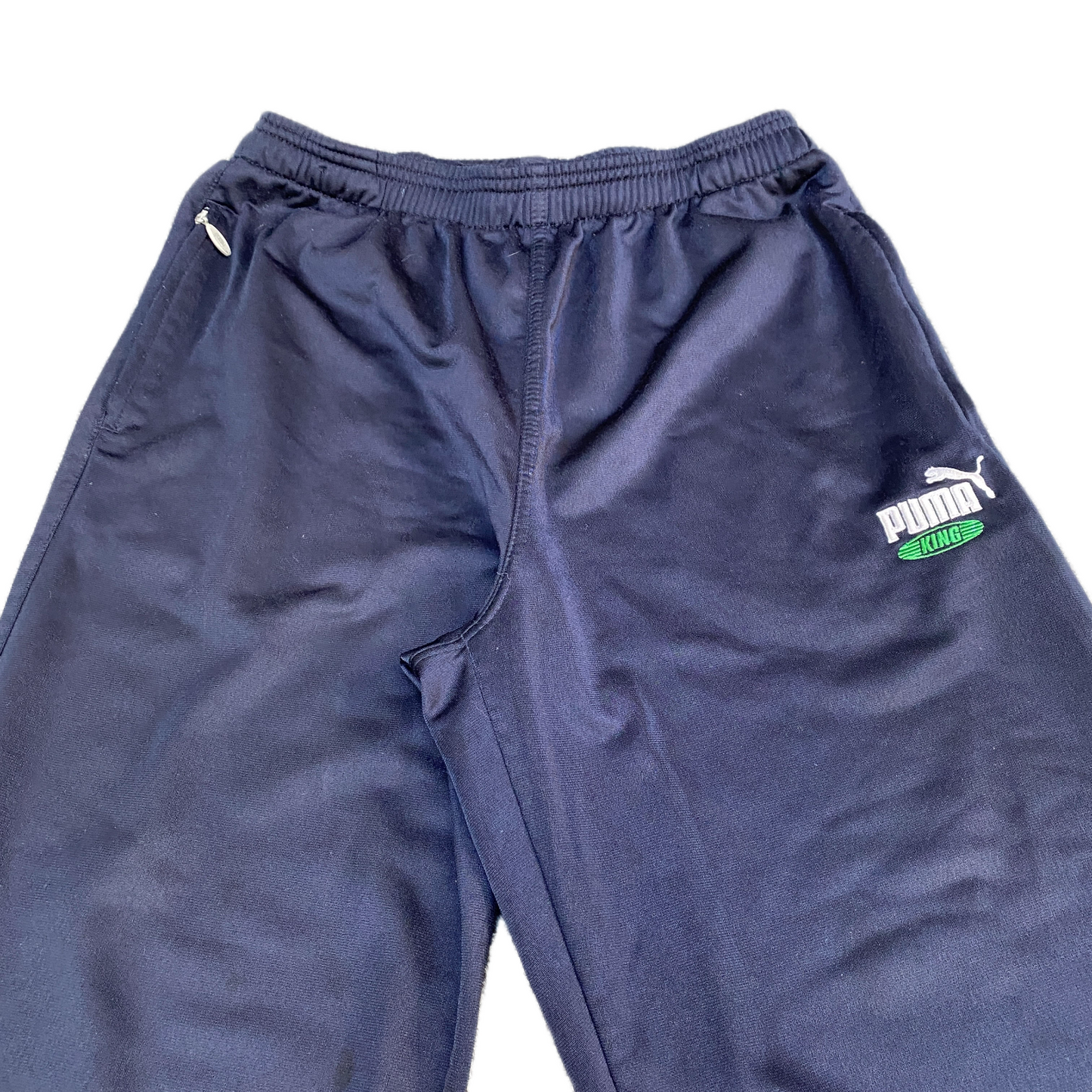 PUMA Track Pants Fits as Mens 26" Waist Blue High Waisted Ankle Zip Trousers