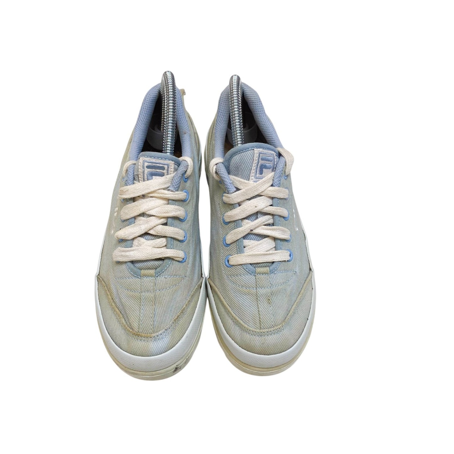 Vintage FILA Platform Sneakers Women's UK 3.5 Blue Canvas Streetwear Lace Up
