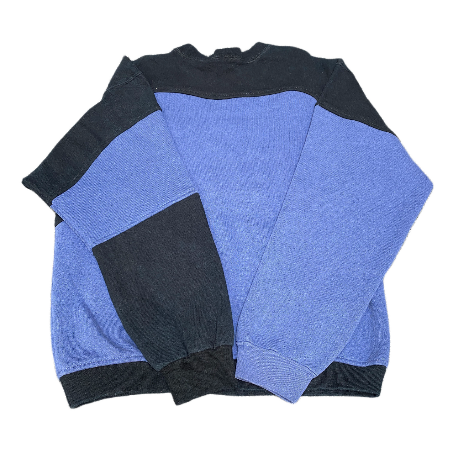 Nike Reworked Sweatshirt Mens S Purple Black Embroidered Spellout Logo Vtg Y2K