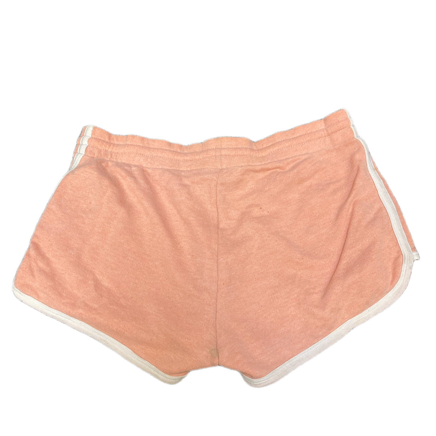 Running Sprinter Shorts Women L 32" Waist Peach Athletic Gym Workout Dolphin Hem
