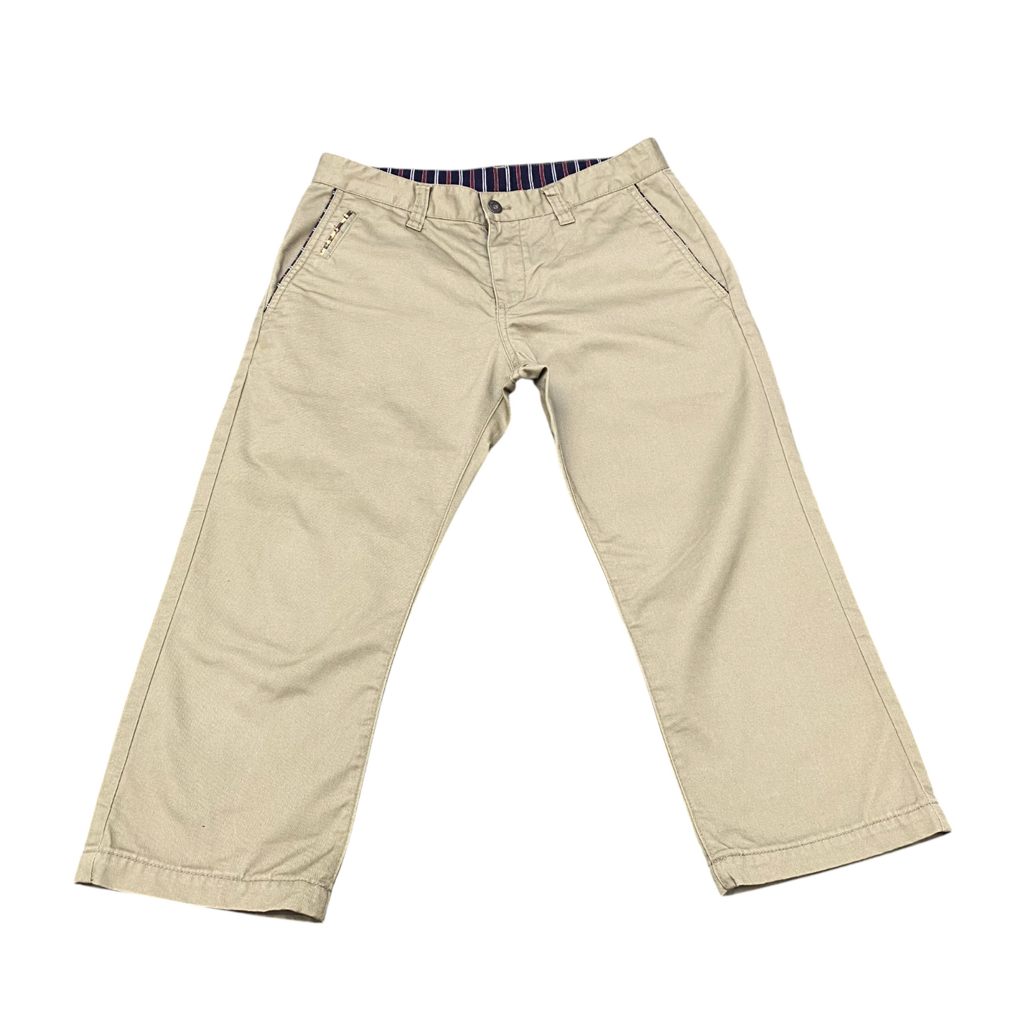 Dickies Trousers Mens Medium Beige Pockets Straight Fit Workwear Outdoor Chino