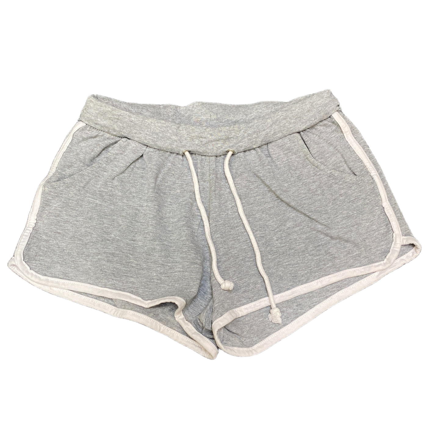 Running Sprinter Shorts Womens S 27" Waist Grey Athletic Gym Workout Dolphin Hem