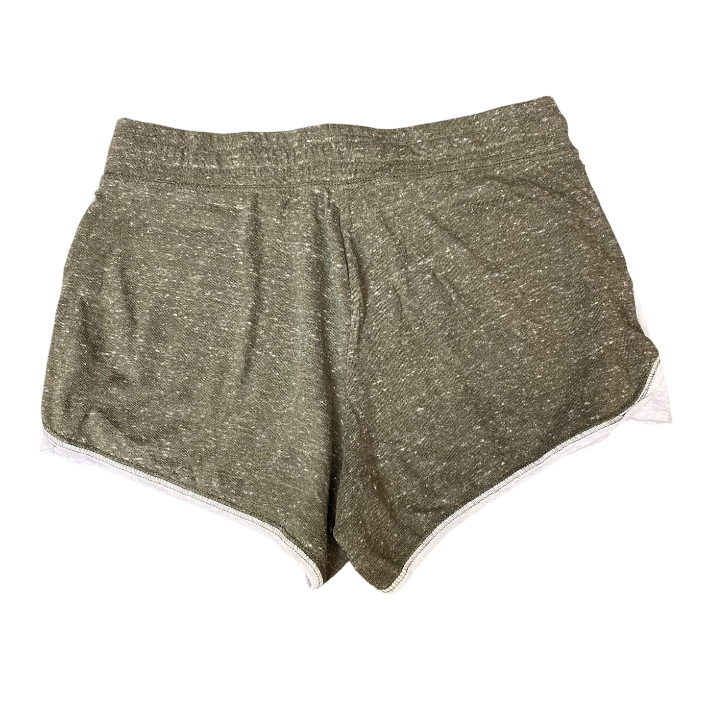 Running Sprinter Shorts Women M Green Heather Athletic Elastic Waist Dolphin Hem