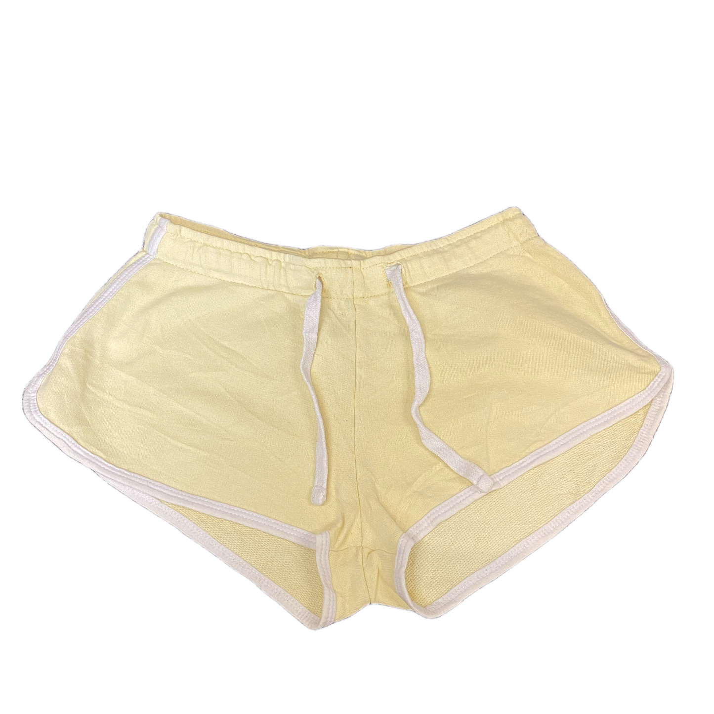Running Sprinter Shorts Girls XXS 23" Waist Yellow Athletic Workout Dolphin Hem