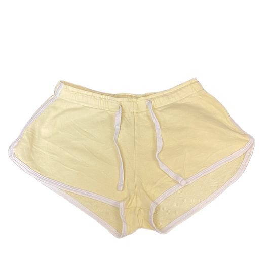 Running Sprinter Shorts Girls XXS 23" Waist Yellow Athletic Workout Dolphin Hem