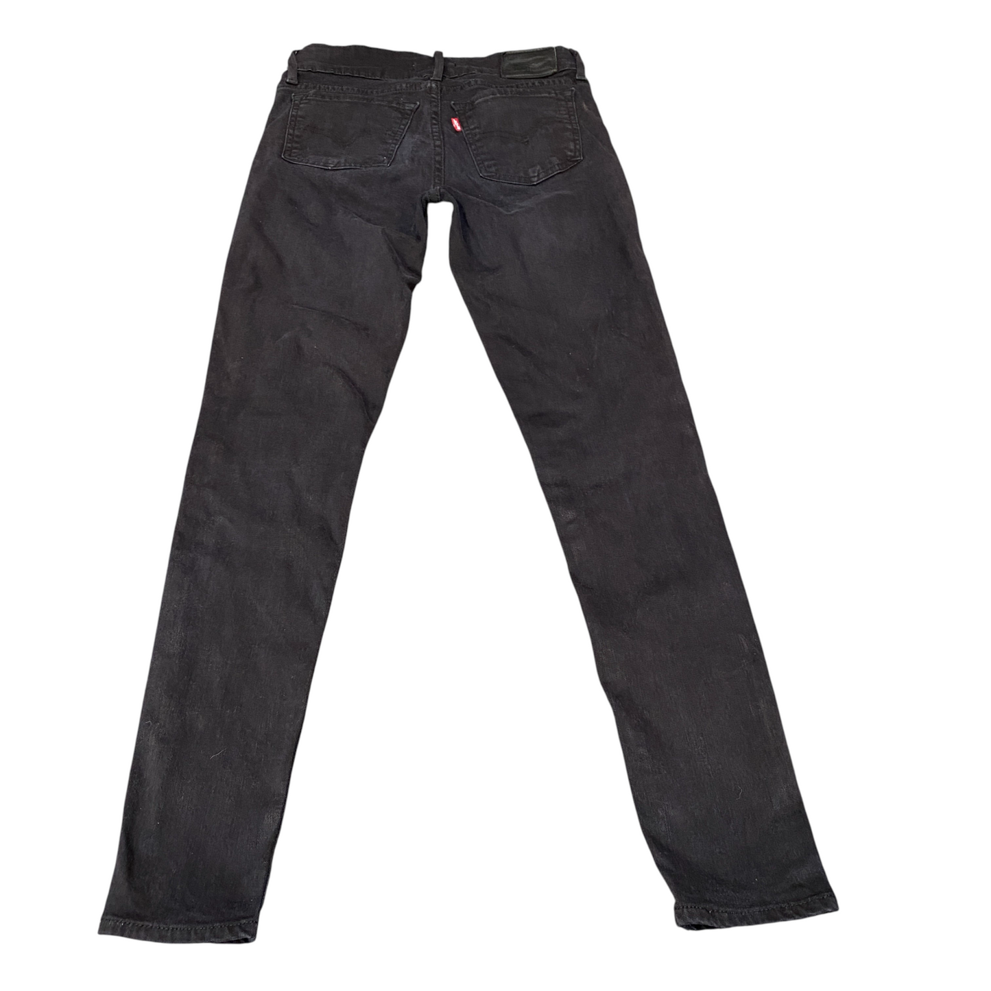 Levi's 711 Skinny Jeans Women 27" Waist Black Denim Premium Stretch High Waisted