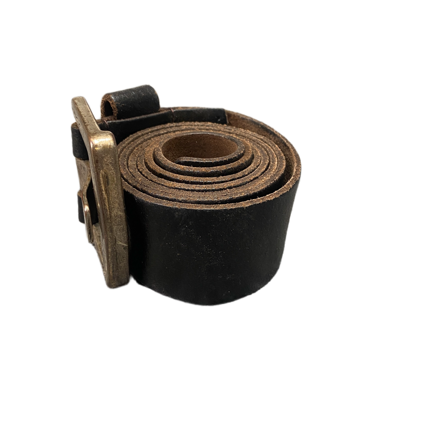 G-Star Waist Belt Mens Black Leather Adjustable Silver Pin Buckle 38 inches