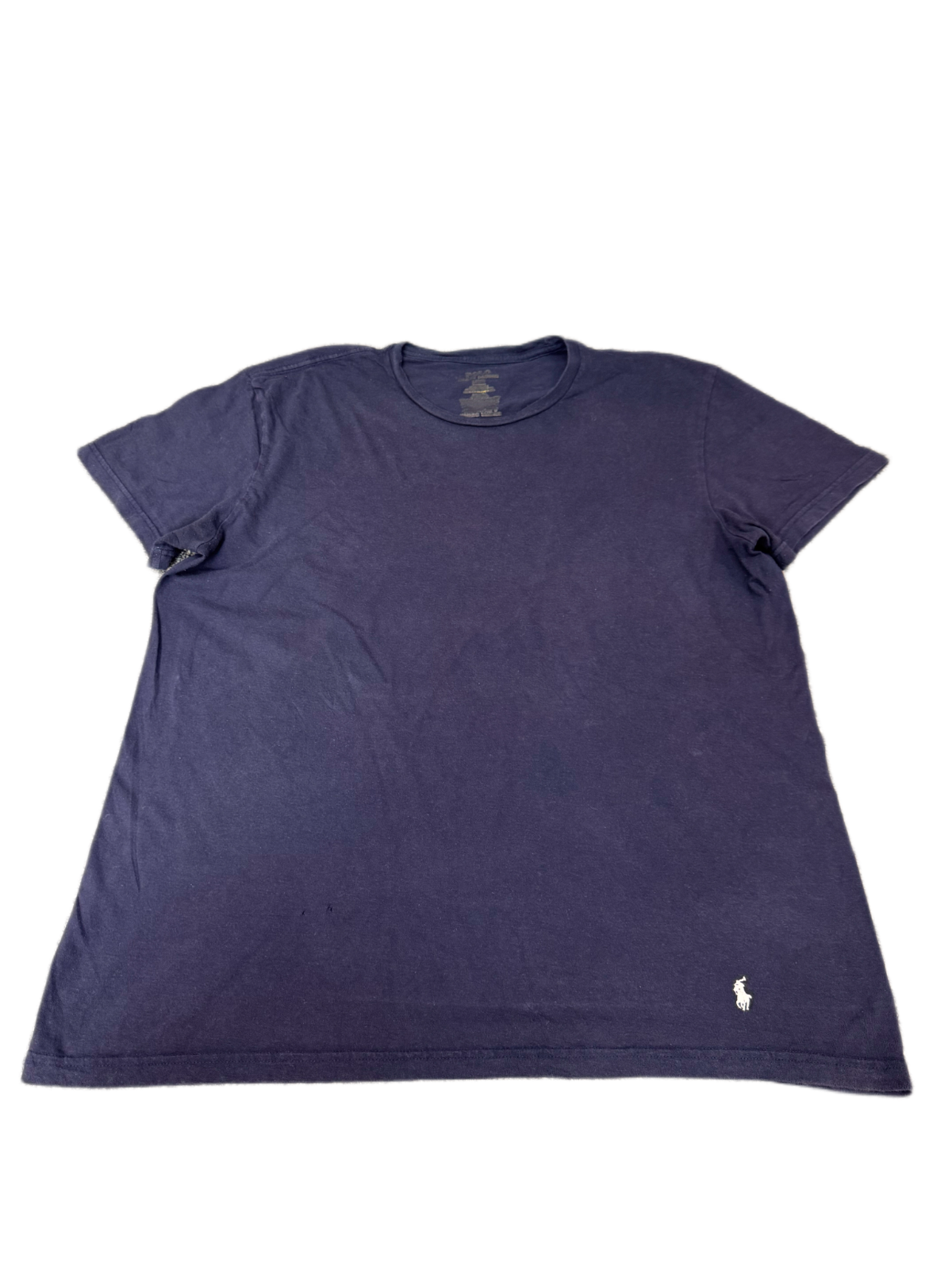 Ralph Lauren T-Shirt Womens Large Navy Classic Fit Pony Logo Pullover Polo Tee