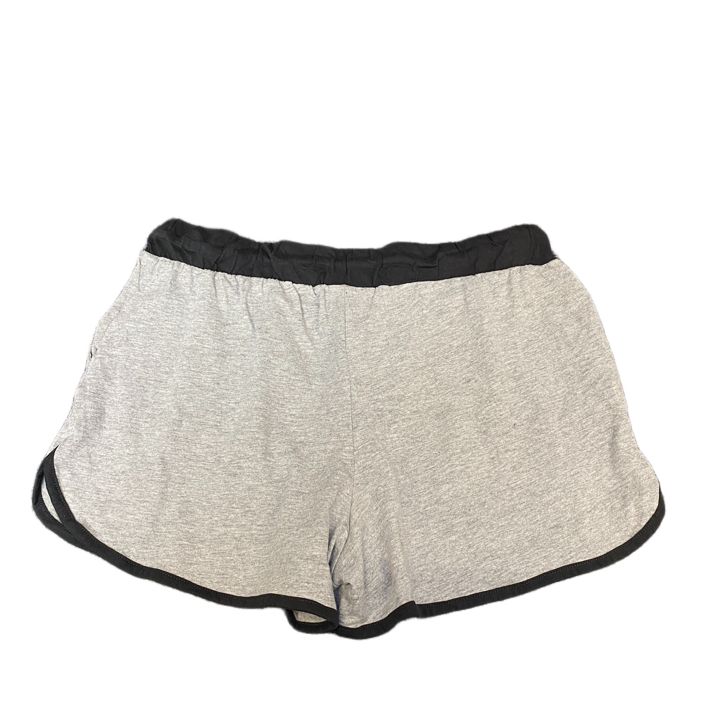 Running Sprinter Shorts Womens L 30" Waist Grey Athletic Gym Workout Dolphin Hem