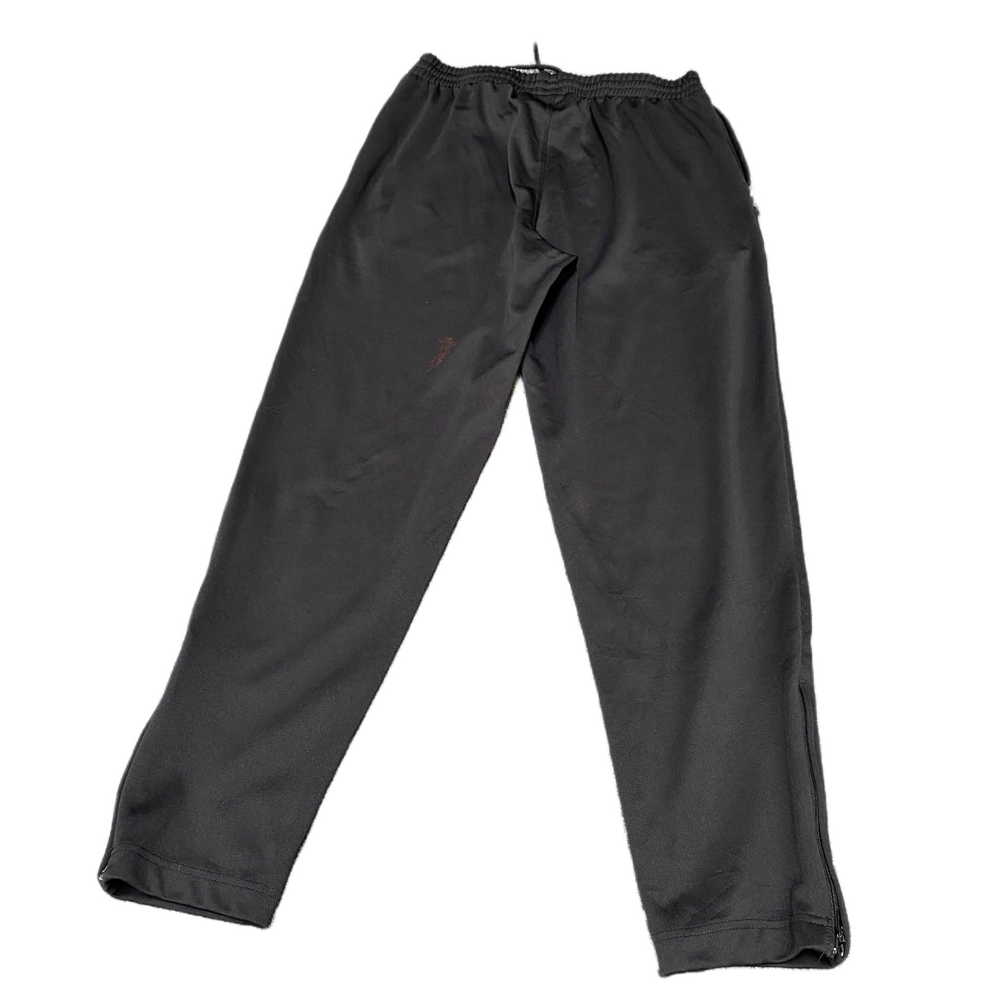 Adidas Joggers Fits as Womens 30" Waist Black Ankle Zip Straight Leg Trousers