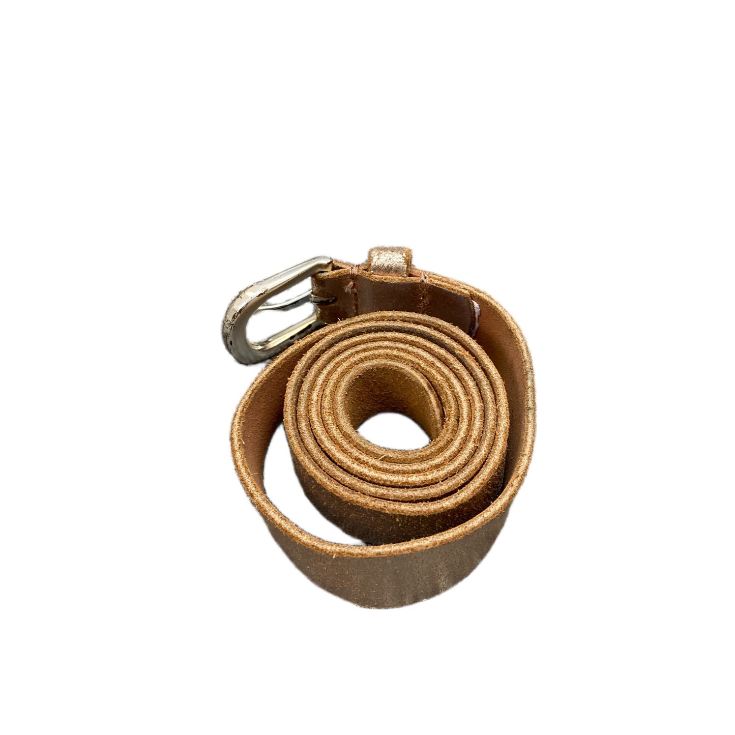 Esprit Waist Belt Mens Brown Leather Adjustable Silver Pin Buckle 40.5 Inches
