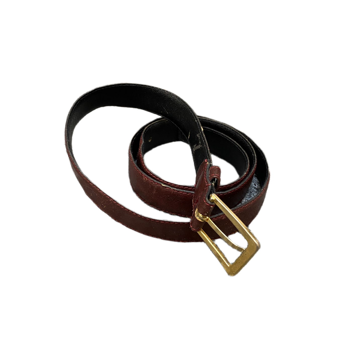 Mens Waist Belt Brown Leather Casual Formal Adjustable Pin Buckle 42.5 inches
