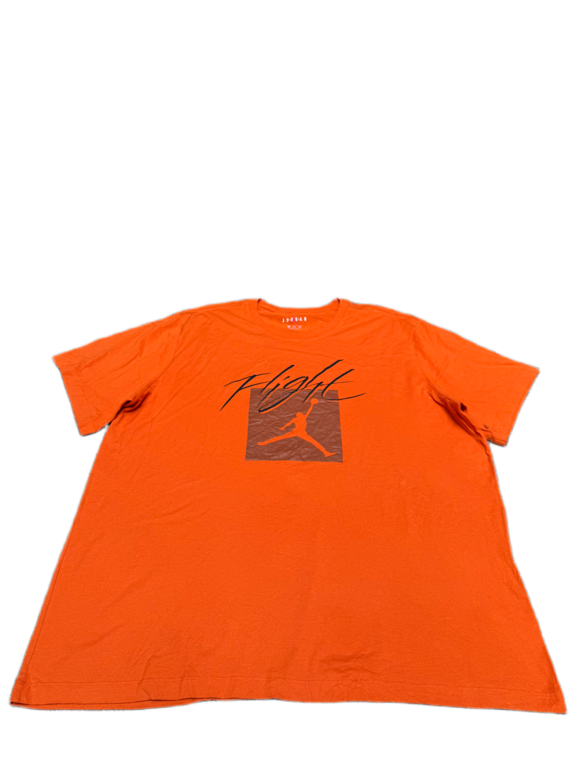 Jordan T-Shirt Mens Fit as XL Orange Graphic Print Short Sleeve Crew Neck