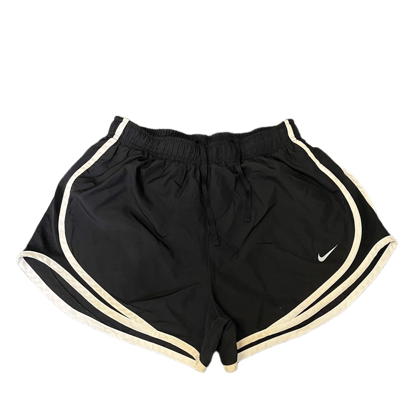Nike Dri-FIT Running Sprinter Shorts Fits as Women S 26" Waist Black Dolphin Hem