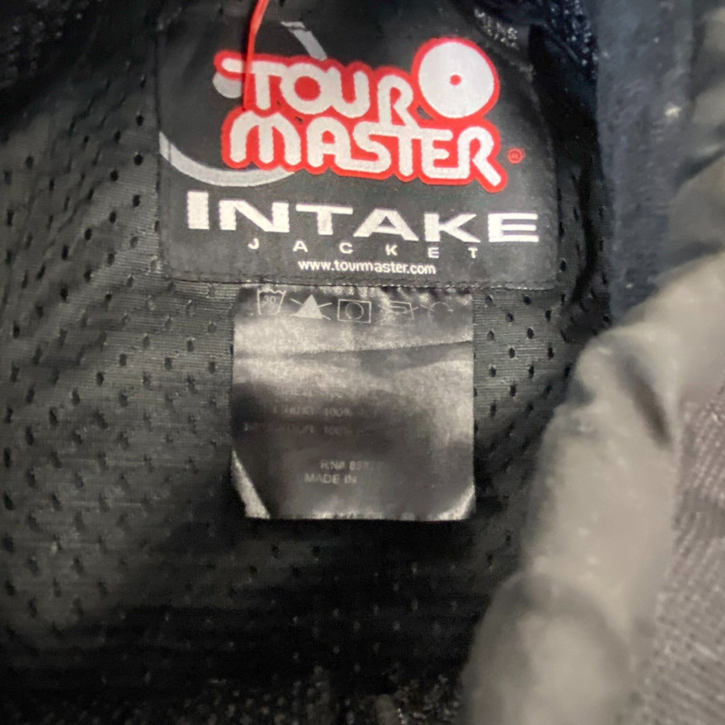 TourMaster Intake Motorcycle Jacket Mens M Black Grey Padded Rider Protection