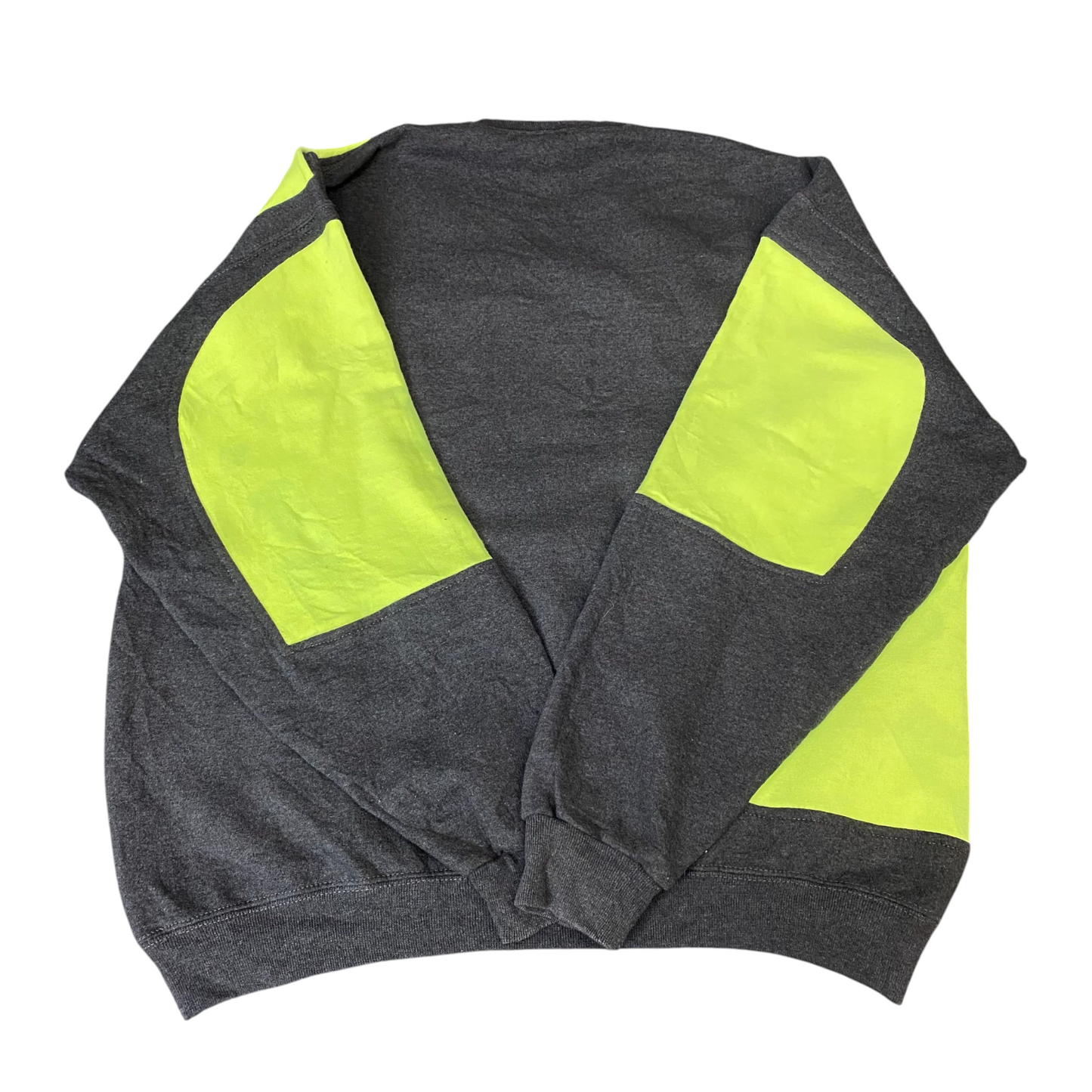 Nike Reworked Sweatshirt Mens XL Green Grey Embroidered Spellout Logo Vtg Y2K