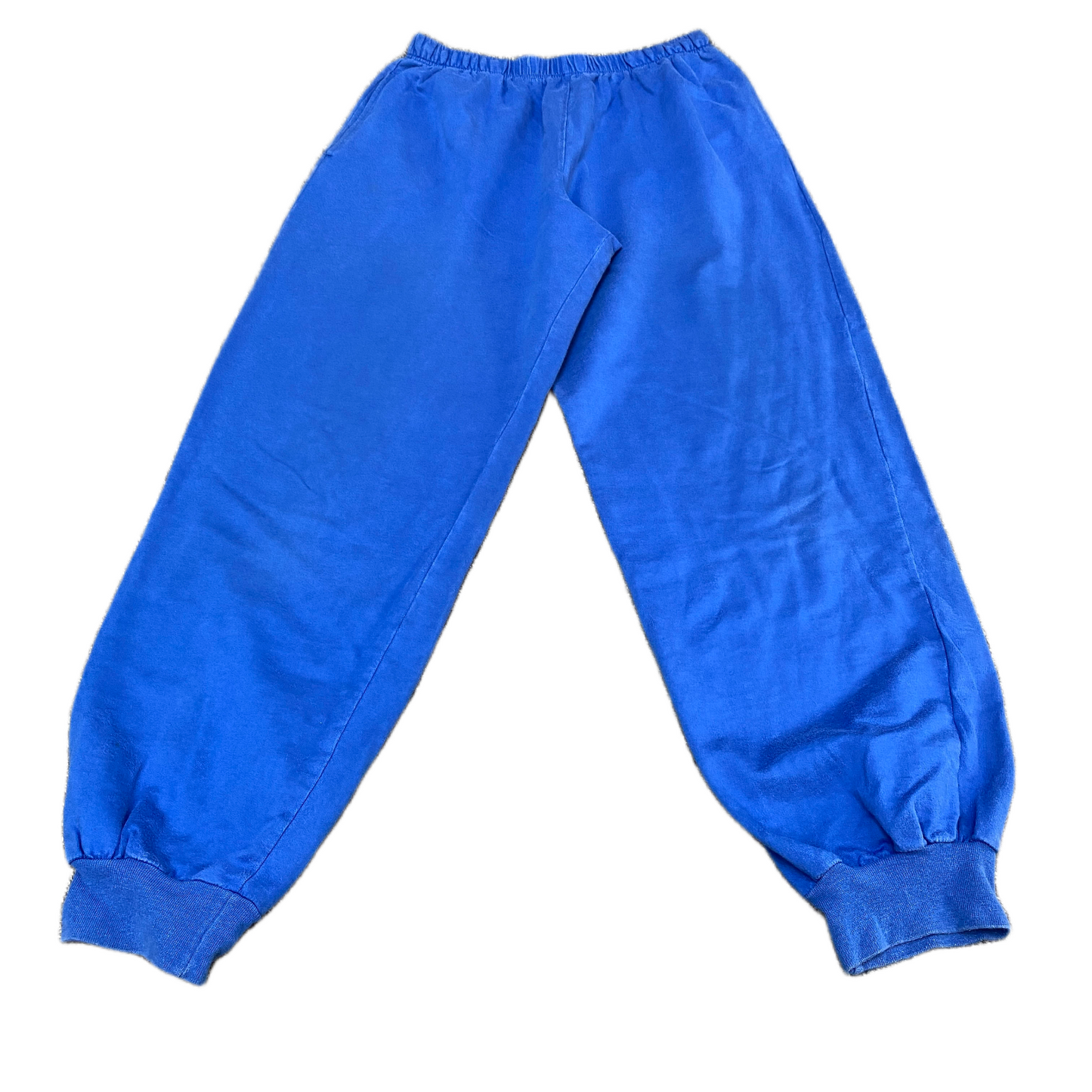 Triumph Jogger Pants Fits as Womens 26" Waist Blue Gym Drawstring Tapered Leg