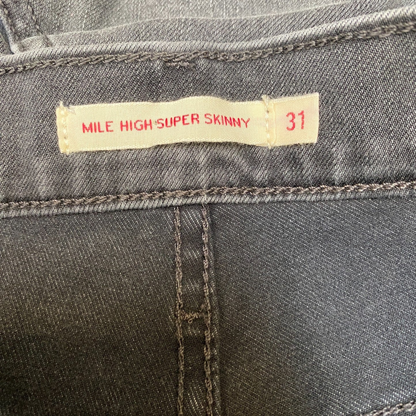 Levi's Jeans Mens 31" Waist Grey Premium Super Stretch Flat Front Streetwear