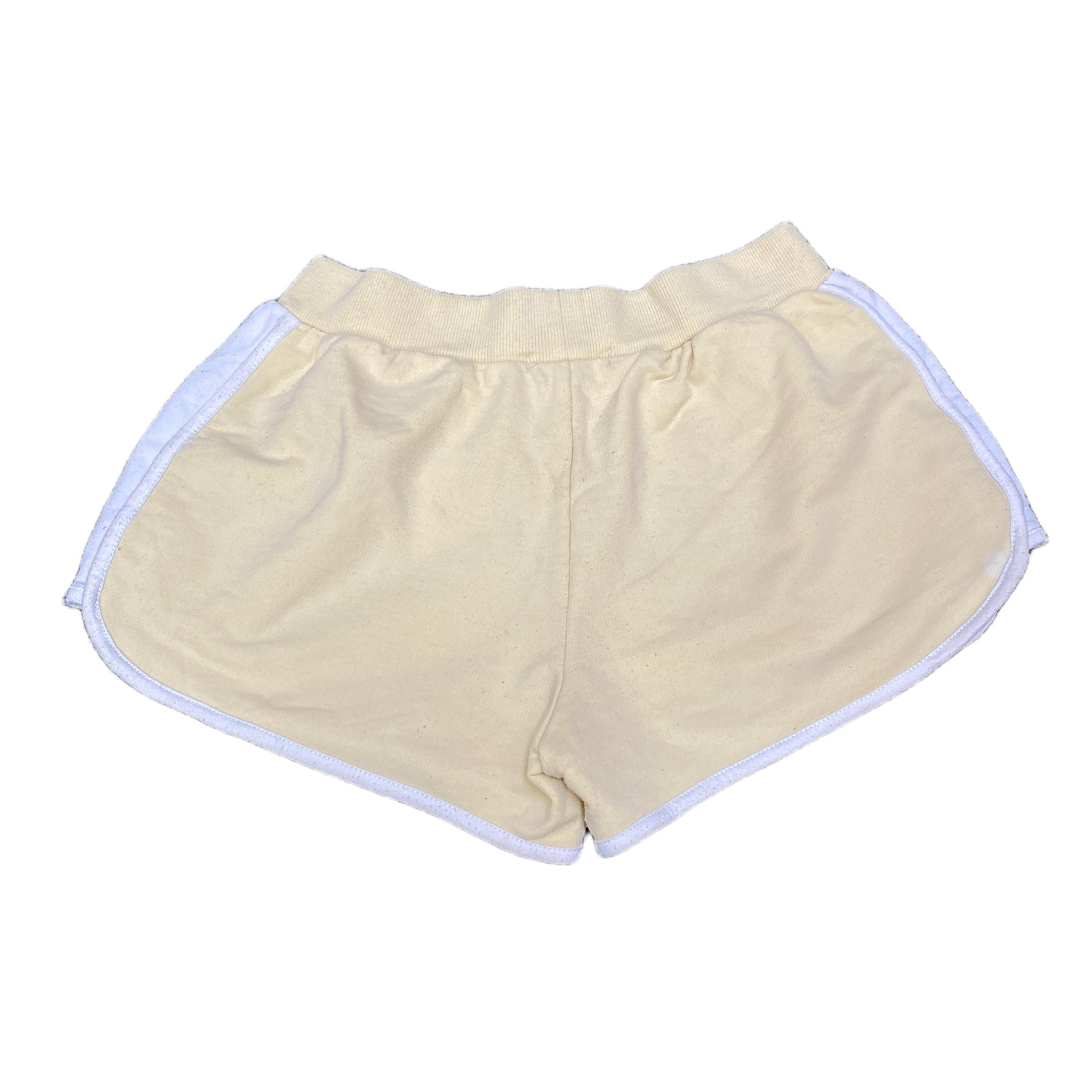 Running Sprinter Shorts Womens S 23" Waist Yellow Athletic Workout Dolphin Hem