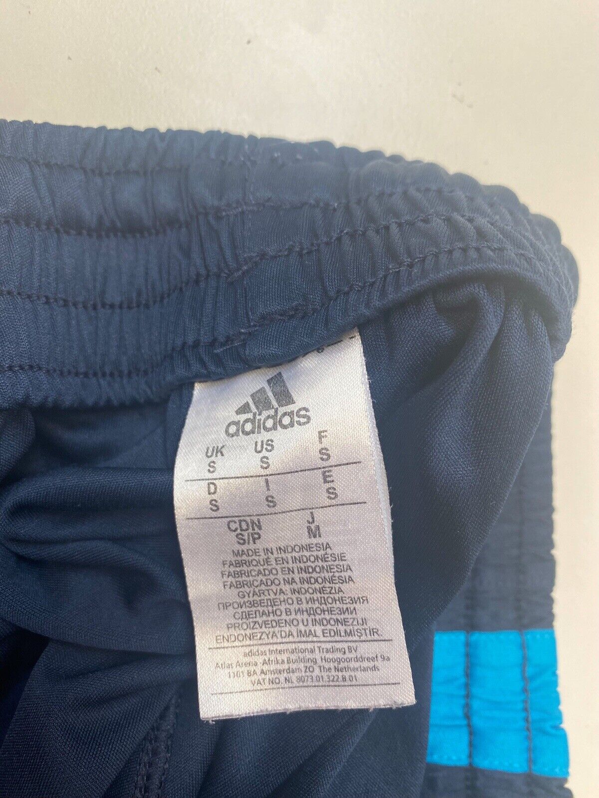 Adidas Shorts Blue Mens S Front Logo