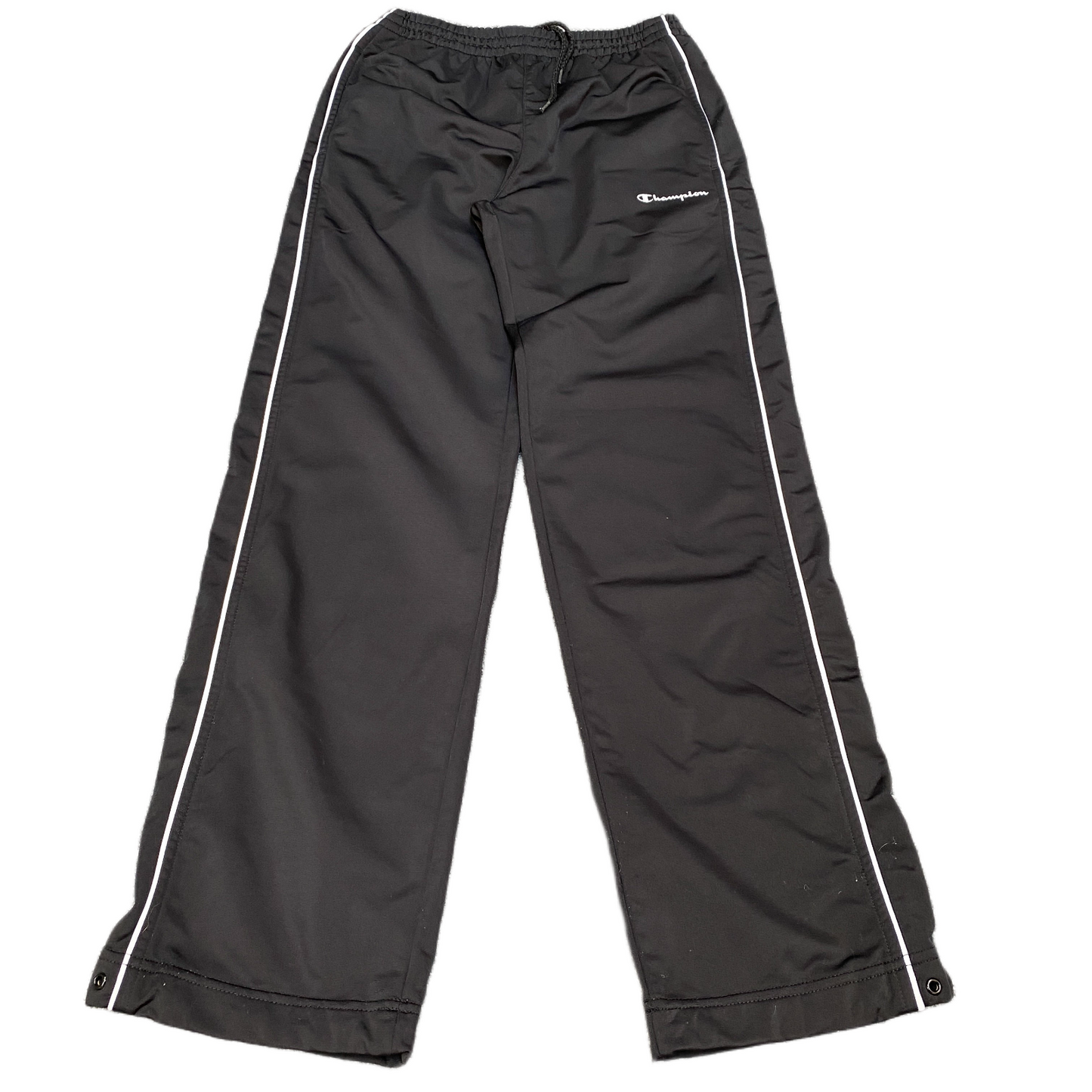 Champion Joggers Fits as Girls 24" Waist Black Logo Drawstring Straight Trousers
