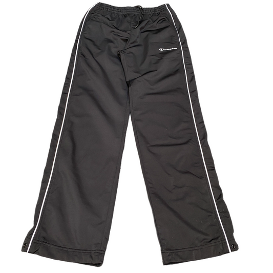 Champion Joggers Fits as Girls 24" Waist Black Logo Drawstring Straight Trousers