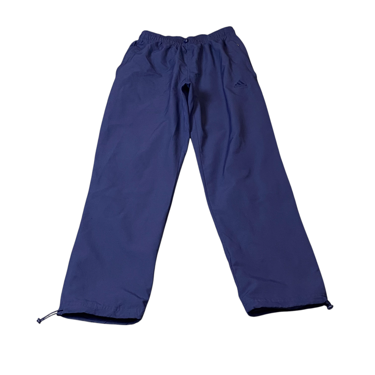 adidas Joggers Womens M Blue Thermal Lined Mid Rise Elastic Waist Track Pants