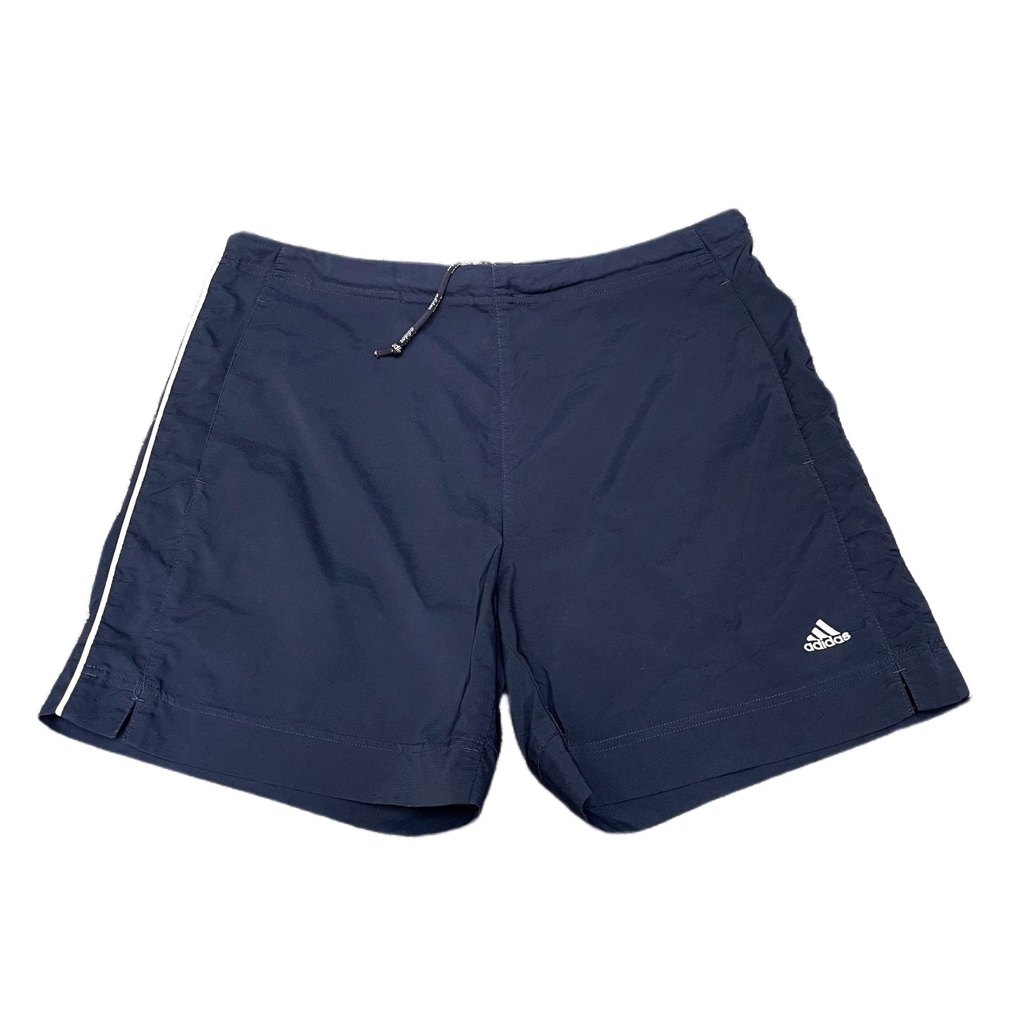 Adidas Athletic Shorts Mens M 32" Waist Navy Gym Training Drawstring Back Zip