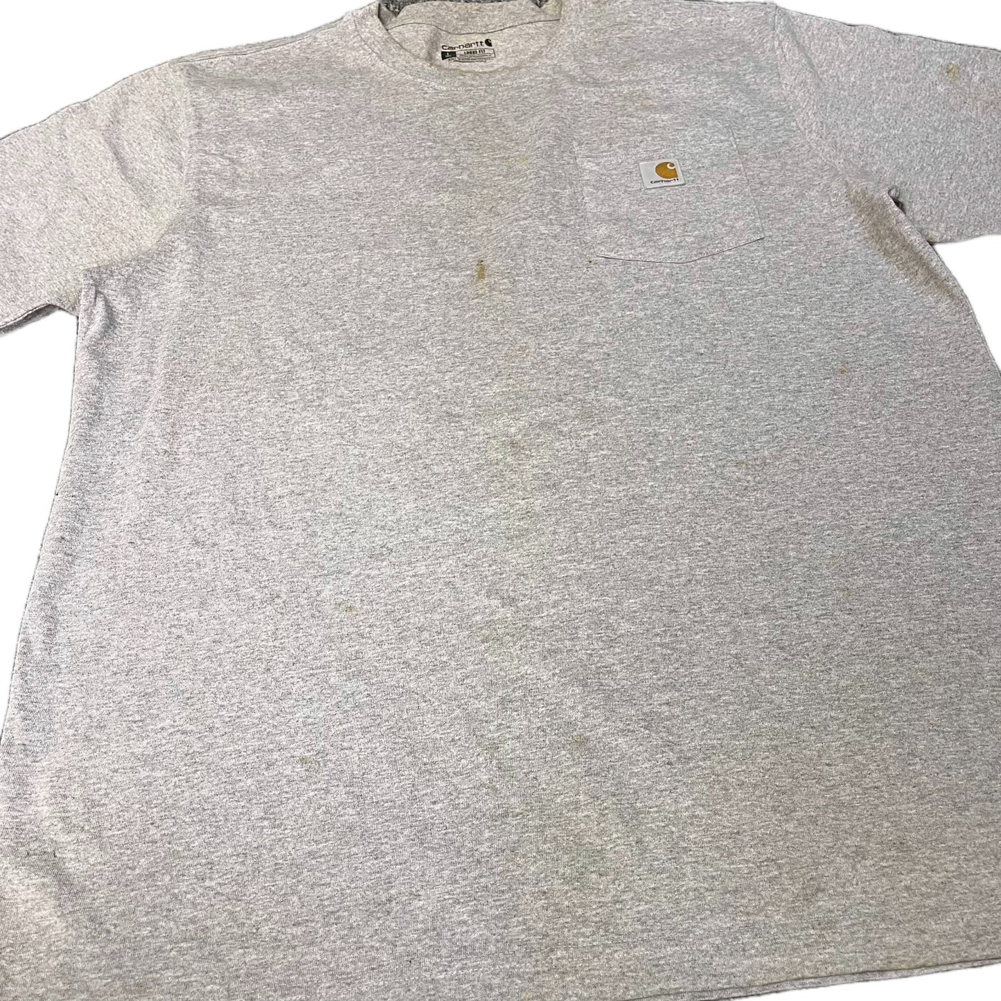 Carhartt Pocket T-Shirt Mens L Tall Grey Heather Short Sleeve Loose Summer Tee