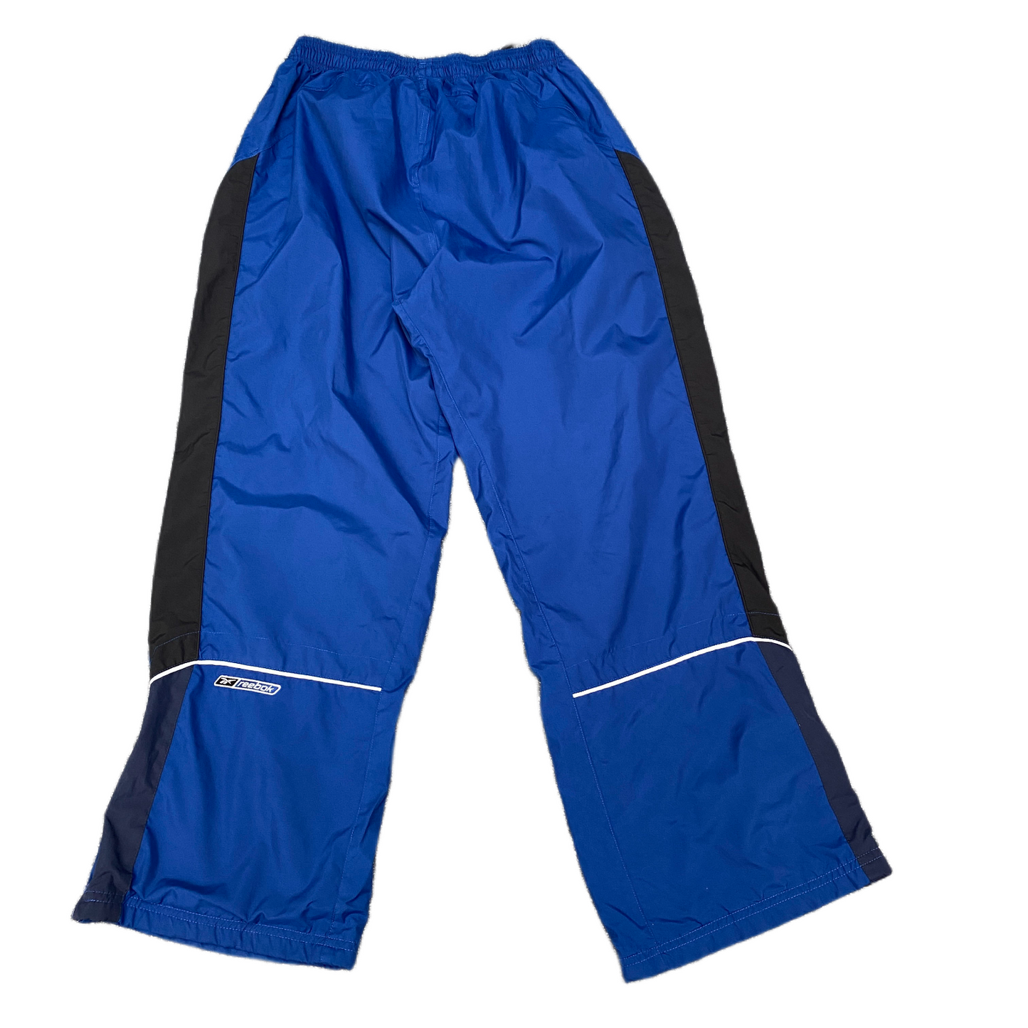 Reebok Track Pants Fits as Mens 26" Waist Blue Running Gym Athletic Drawstring