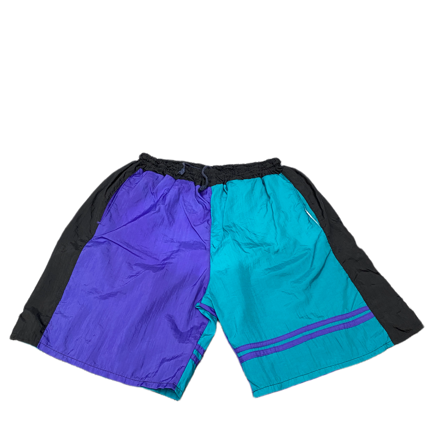 Swim Trunks Shorts Mens XS 27" Waist Multi Colorblock Elastic Waist Drawstring
