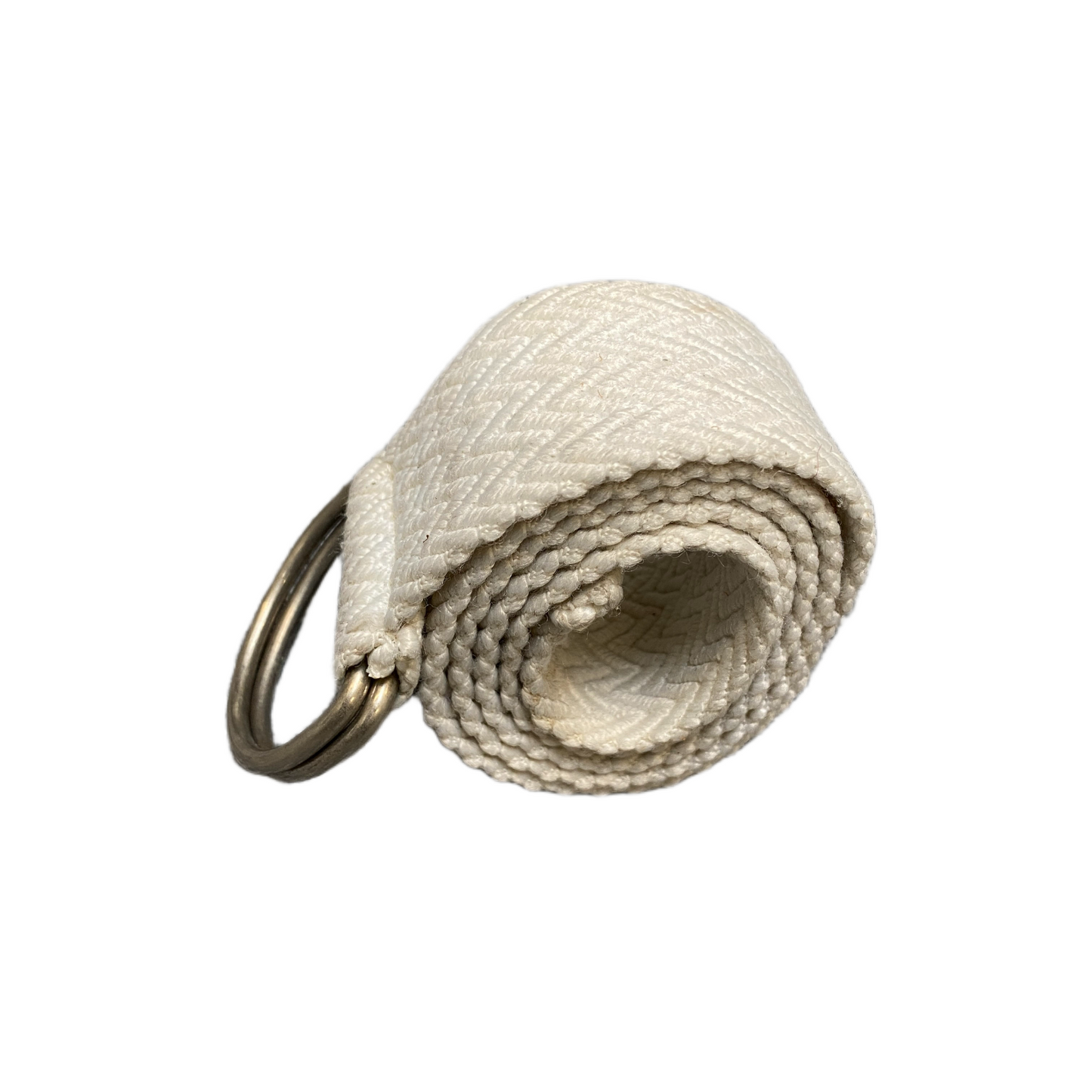Womens Dress Waistband Belt Beige Braided Leather D-Ring Buckle Size 34 inches