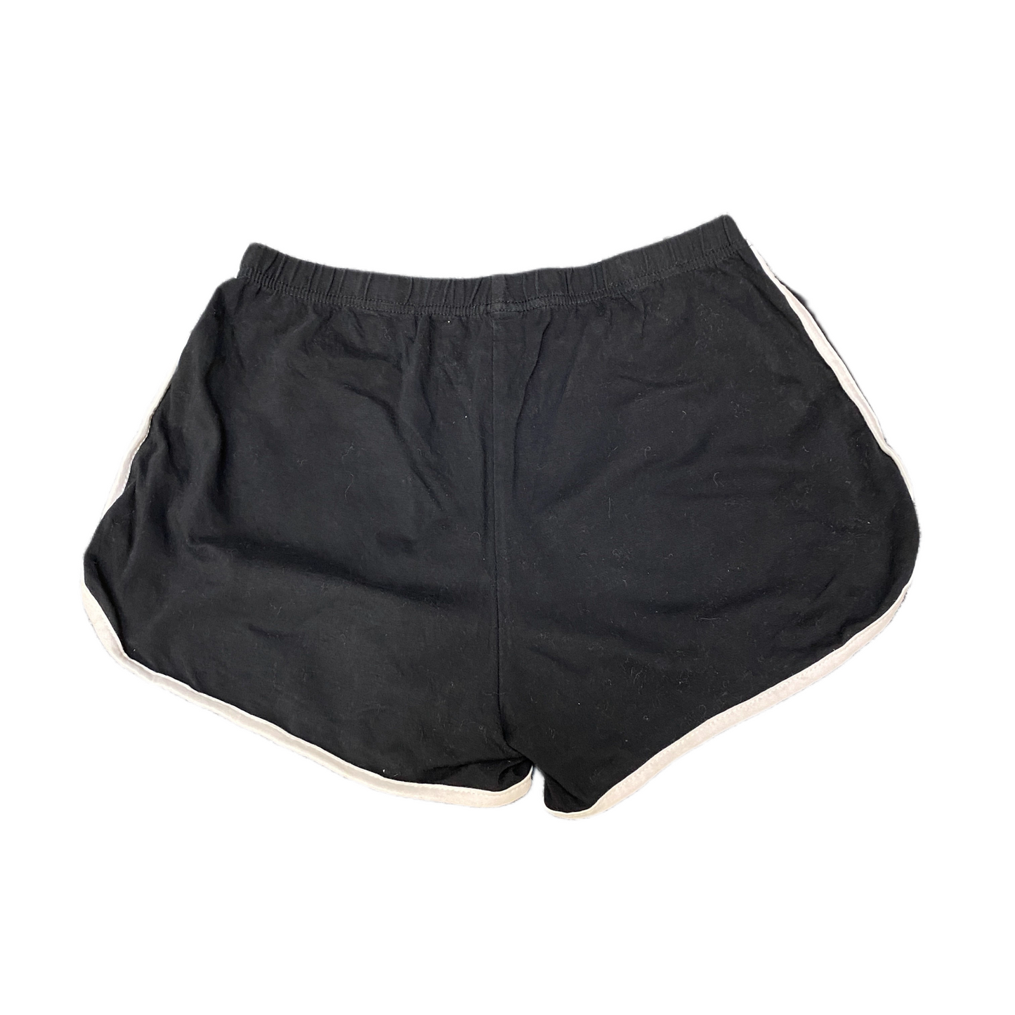 Running Sprinter Shorts Womens XS 24" Waist Black Gym Yoga Elastic Dolphin Hem
