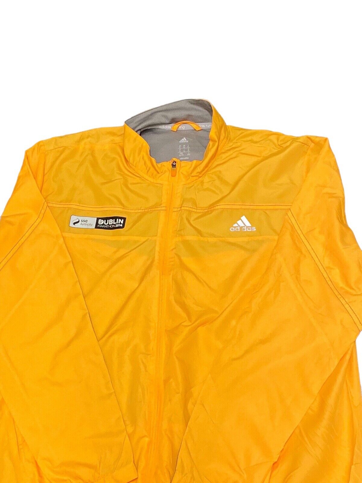 Adidas Lightweight Zip Up Jacket Marathon Yellow Mens XL