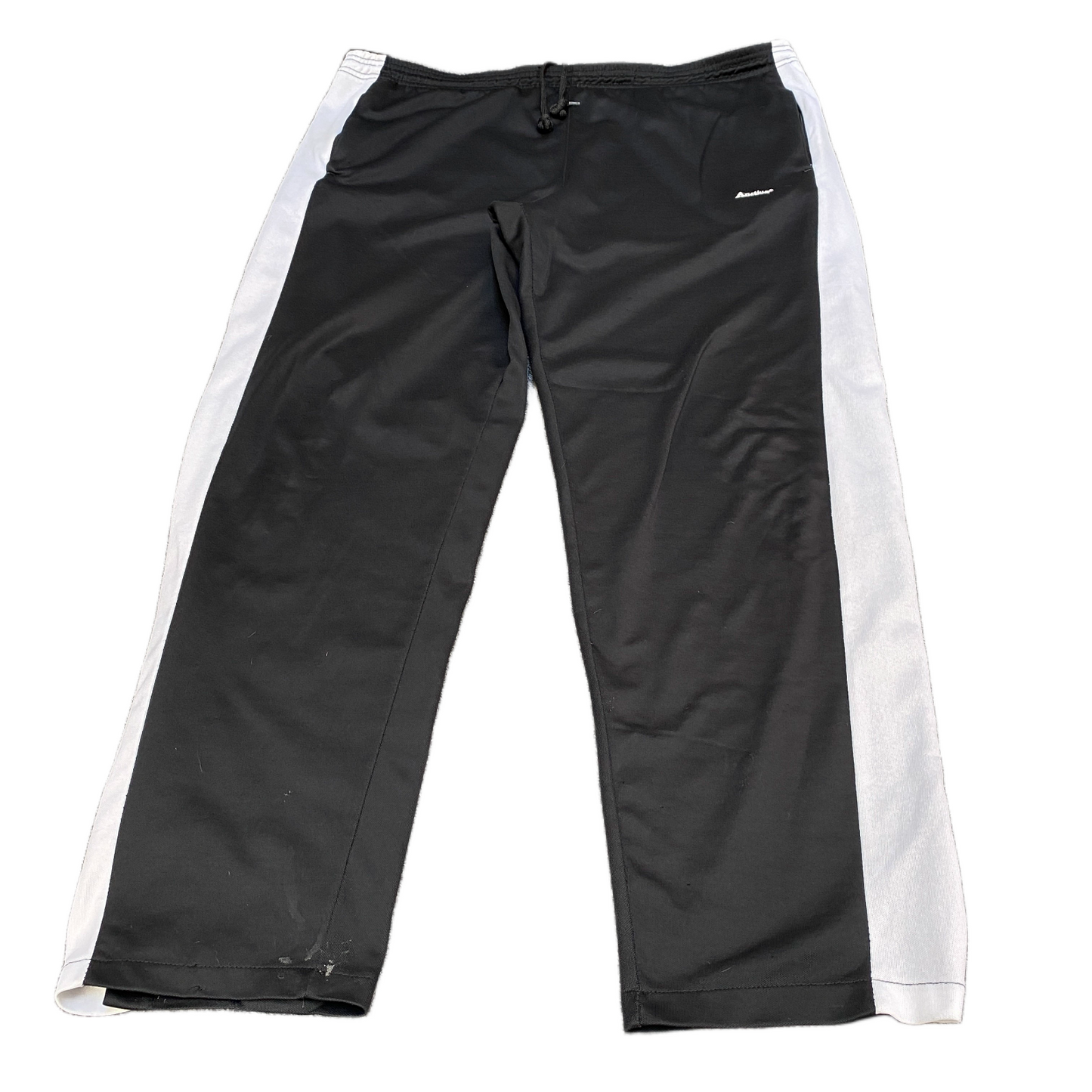 Active Track Pants Fits as Men 42" Waist Black White Back Snap Button Trousers