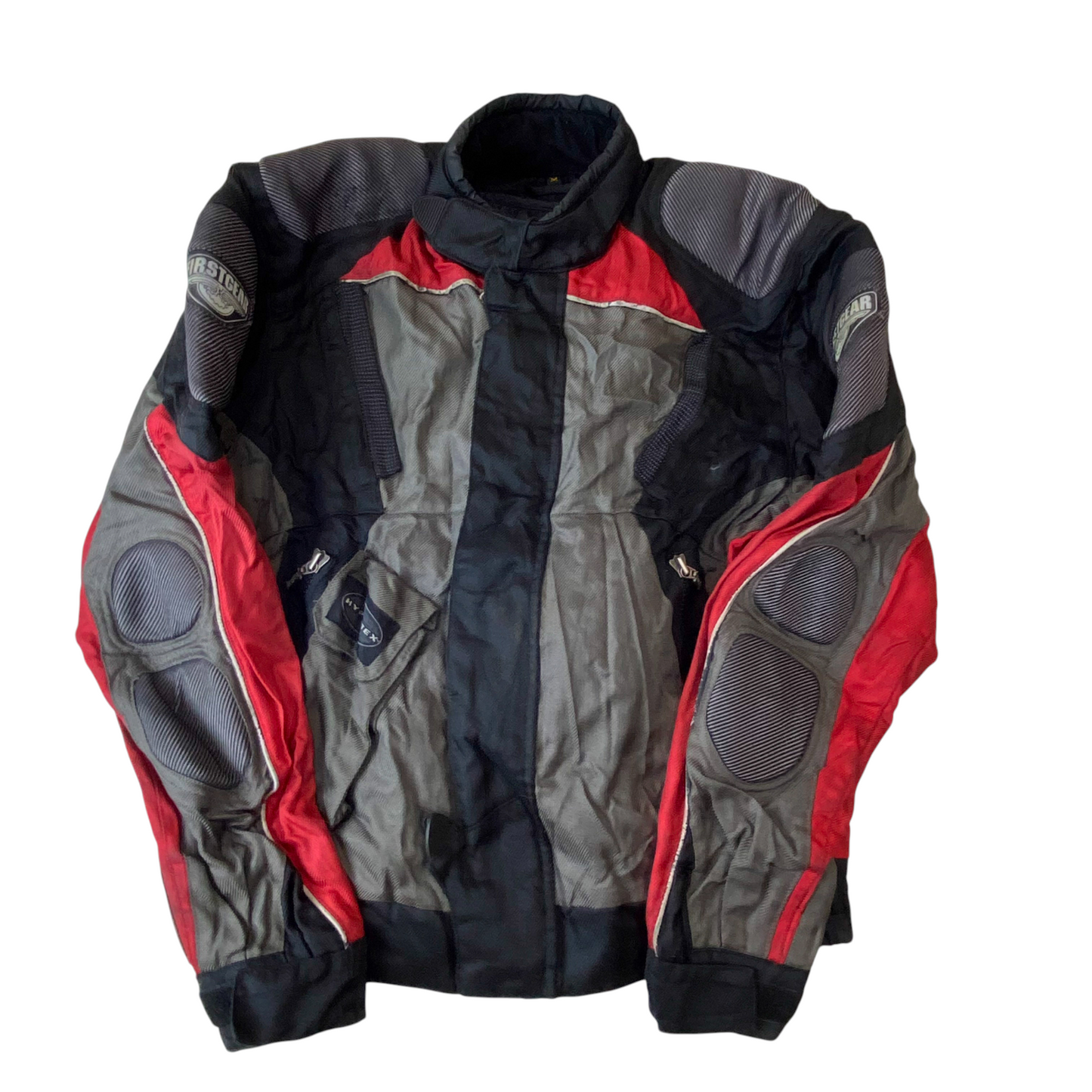 Firstgear Hypertex Motorcycle Jacket Mens Medium Multi Padded Snap Inside Zip