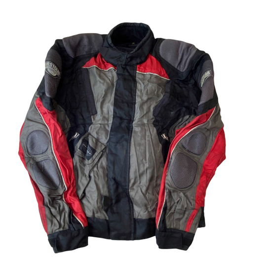 Firstgear Hypertex Motorcycle Jacket Mens Medium Multi Padded Snap Inside Zip