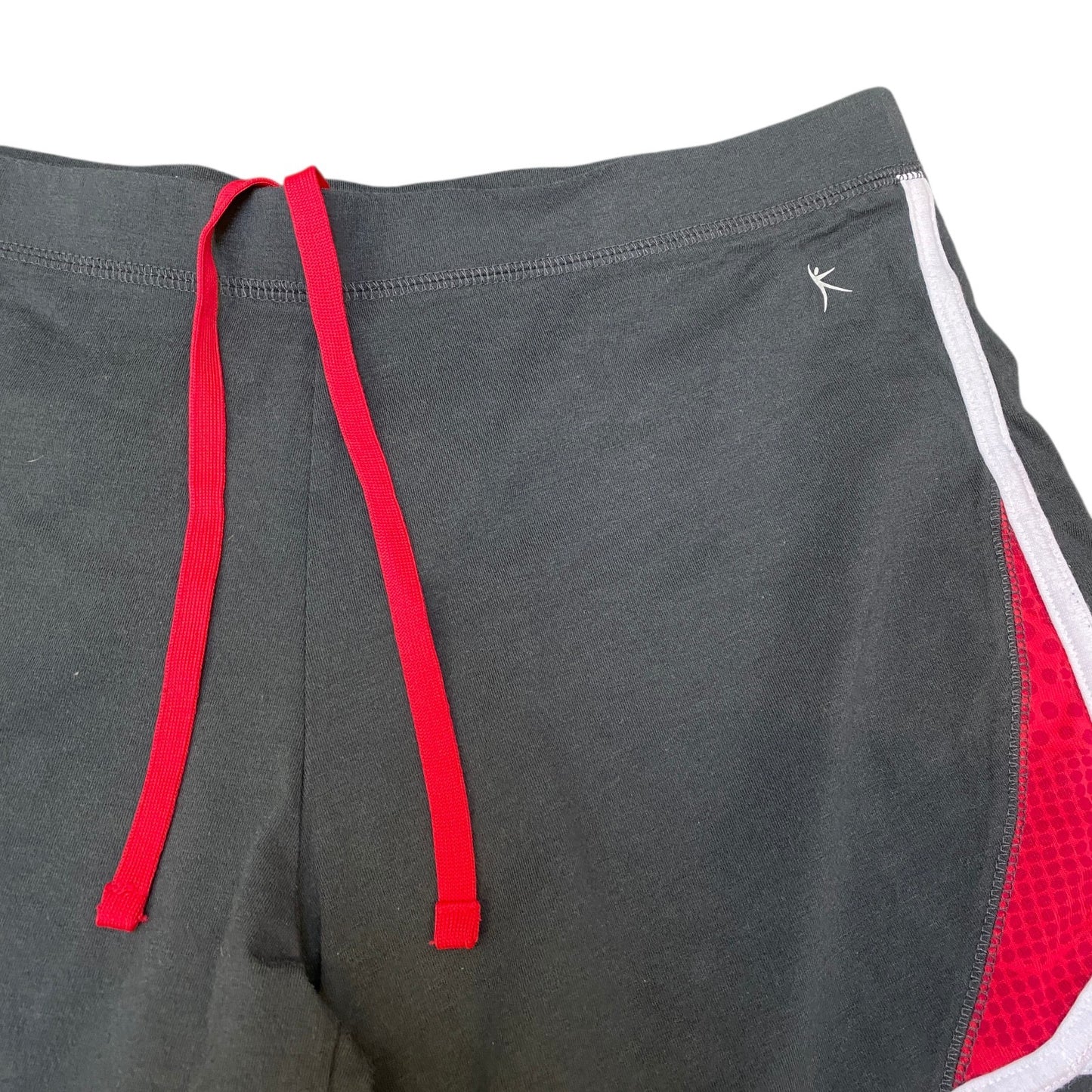 Running Sprinter Shorts Womens Medium 31" Waist Black Gym Workout Dolphin Hem