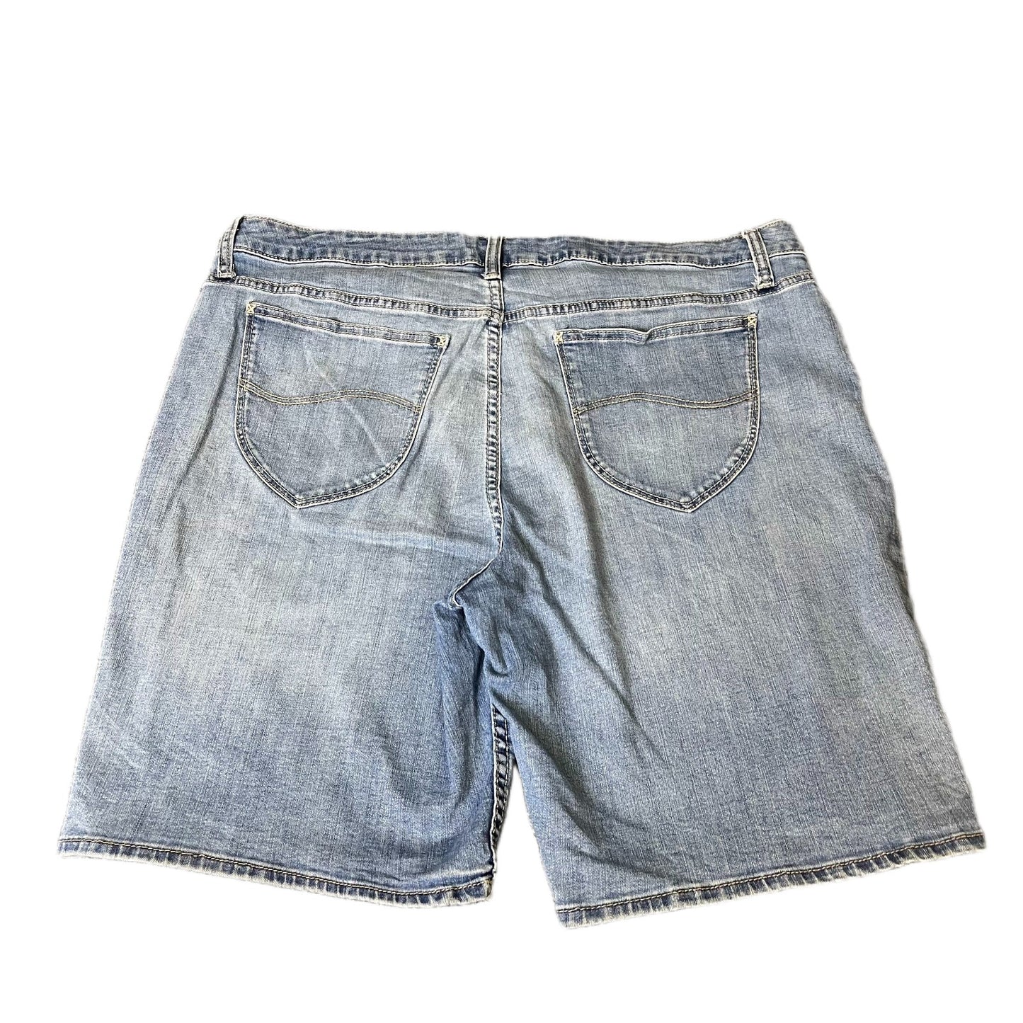 Lee Riders Jean Shorts Fits as Mens XL 38" Waist Blue Light Wash Denim Mid Rise