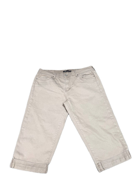 Levi's Capri Jeans Fits as Womens 2XL 37" Waist Tan Denim Cuffed Straight Leg