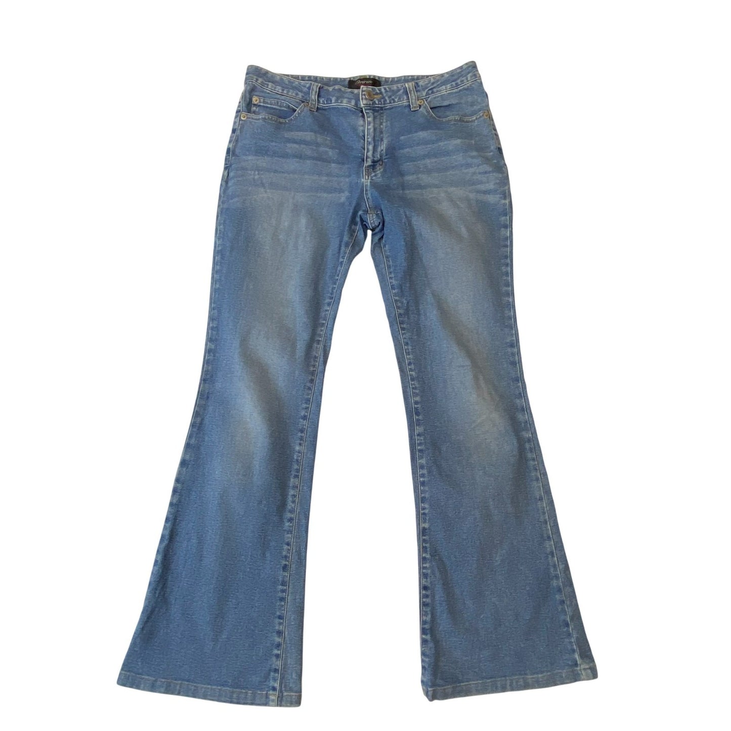 Oririn Jeans Womens Large W30 L28 Blue Denim Bootcut Flat Front Pockets Outdoor