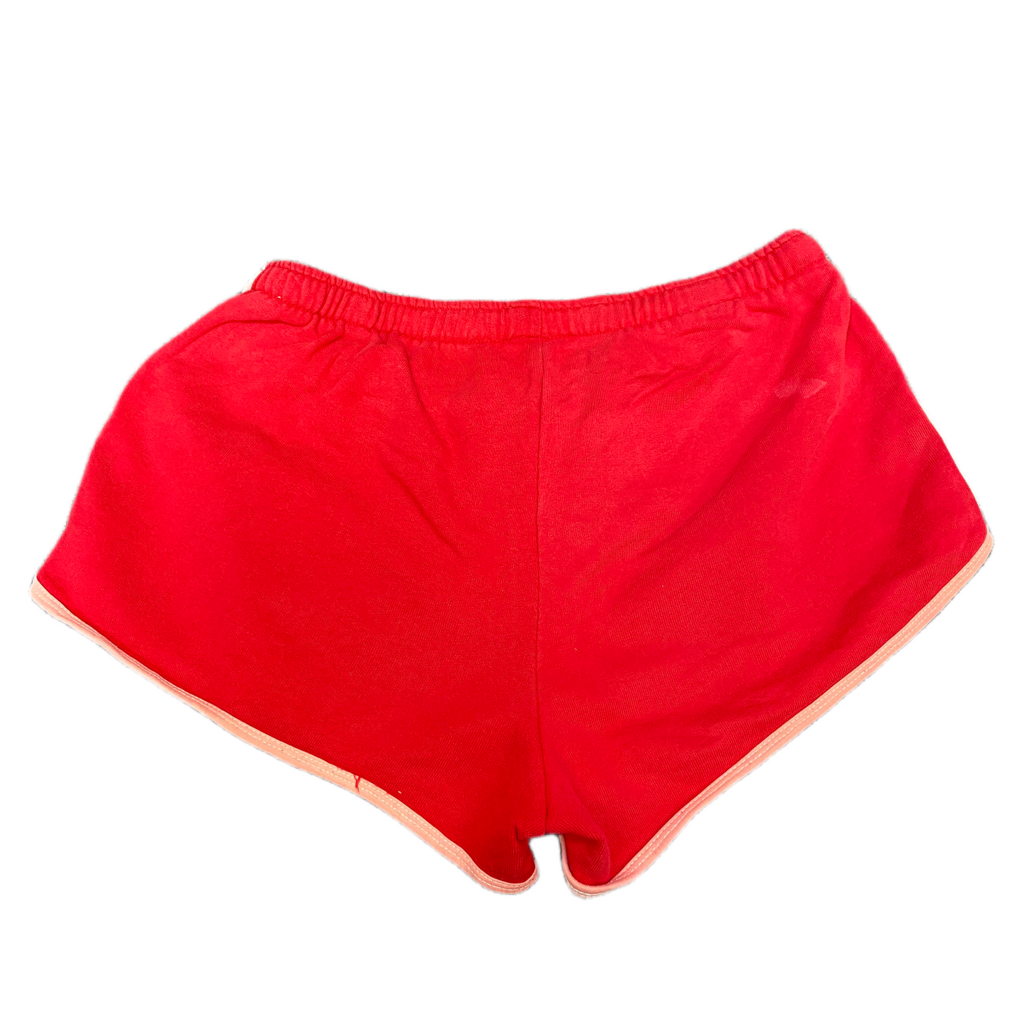 Running Sprinter Shorts Womens M 27" Waist Red Athletic Gym Workout Dolphin Hem