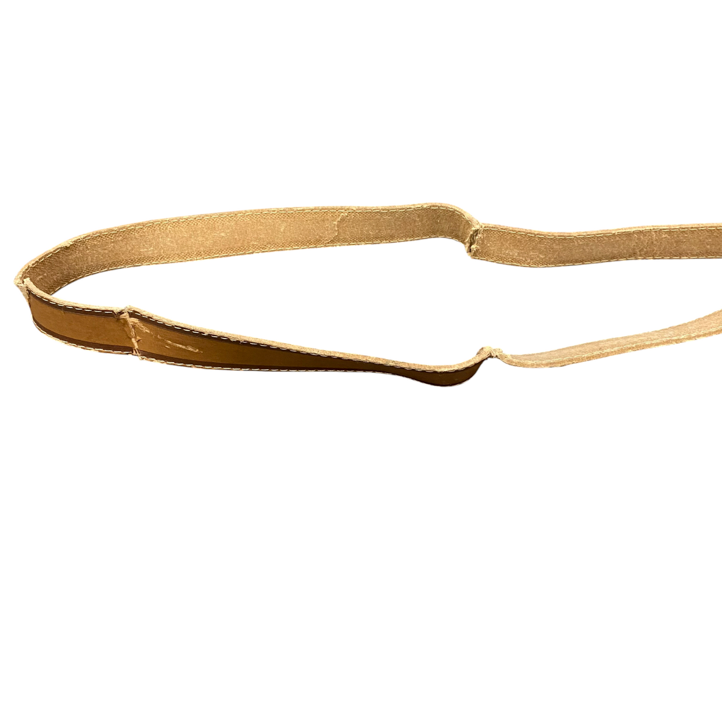 Askari Belt Mens Brown Distressed Leather Stitched Adjustable Buckle Size 36 in