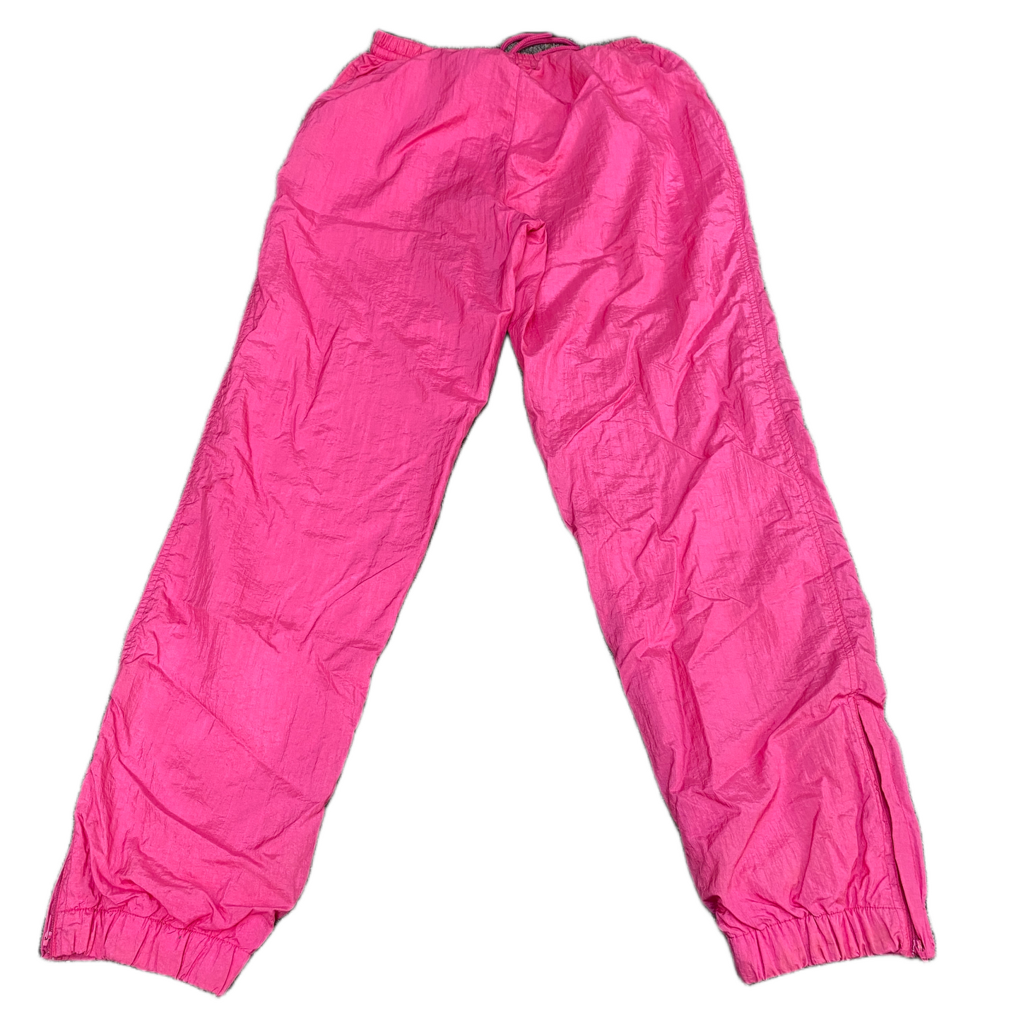 Diadora Track Pants Fits as Womens 27" Waist Pink Stretch Drawstring Trousers