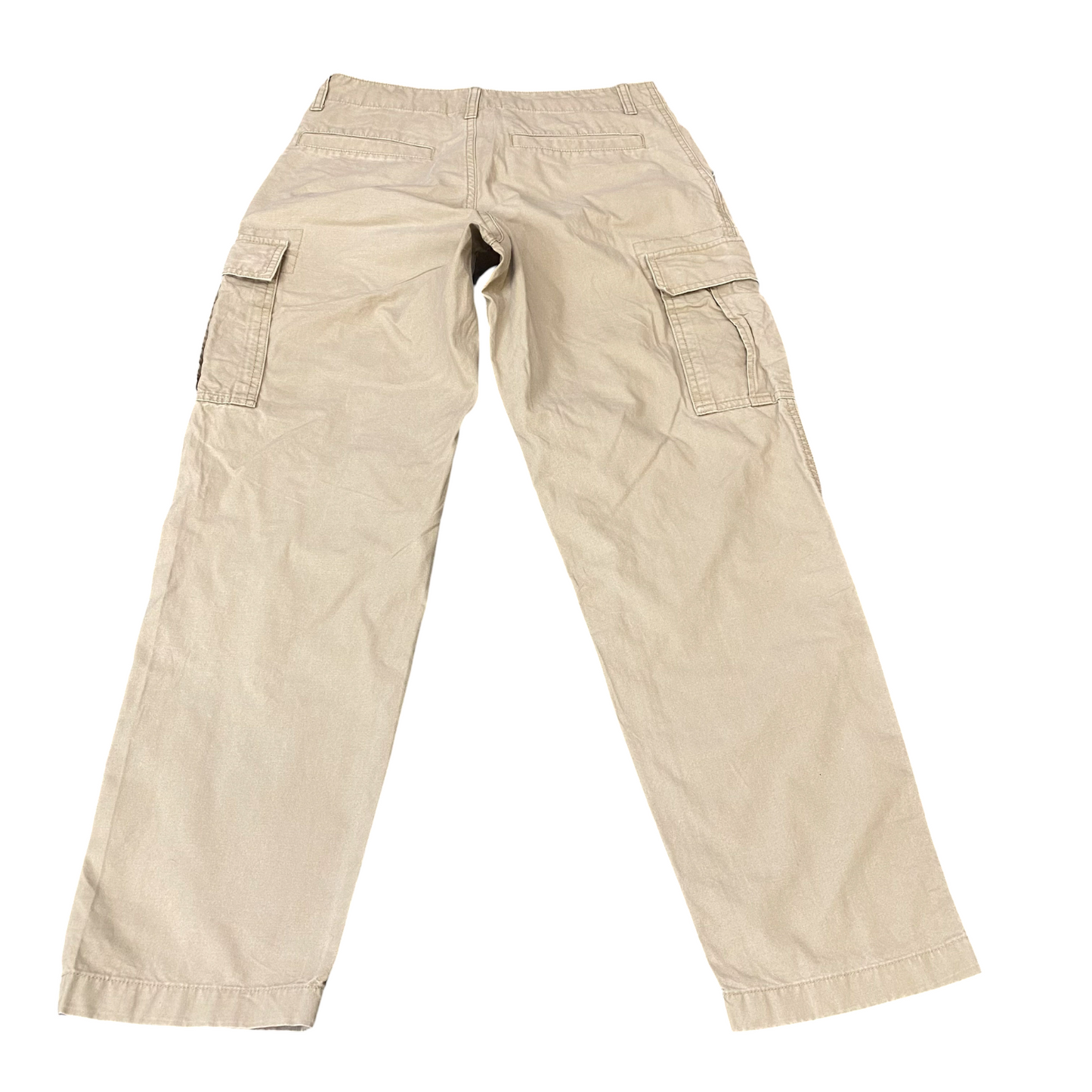 Uniqlo Pants Men 30W 28.5L Beige Parachute Cargo Utility Straight Hiking Outdoor