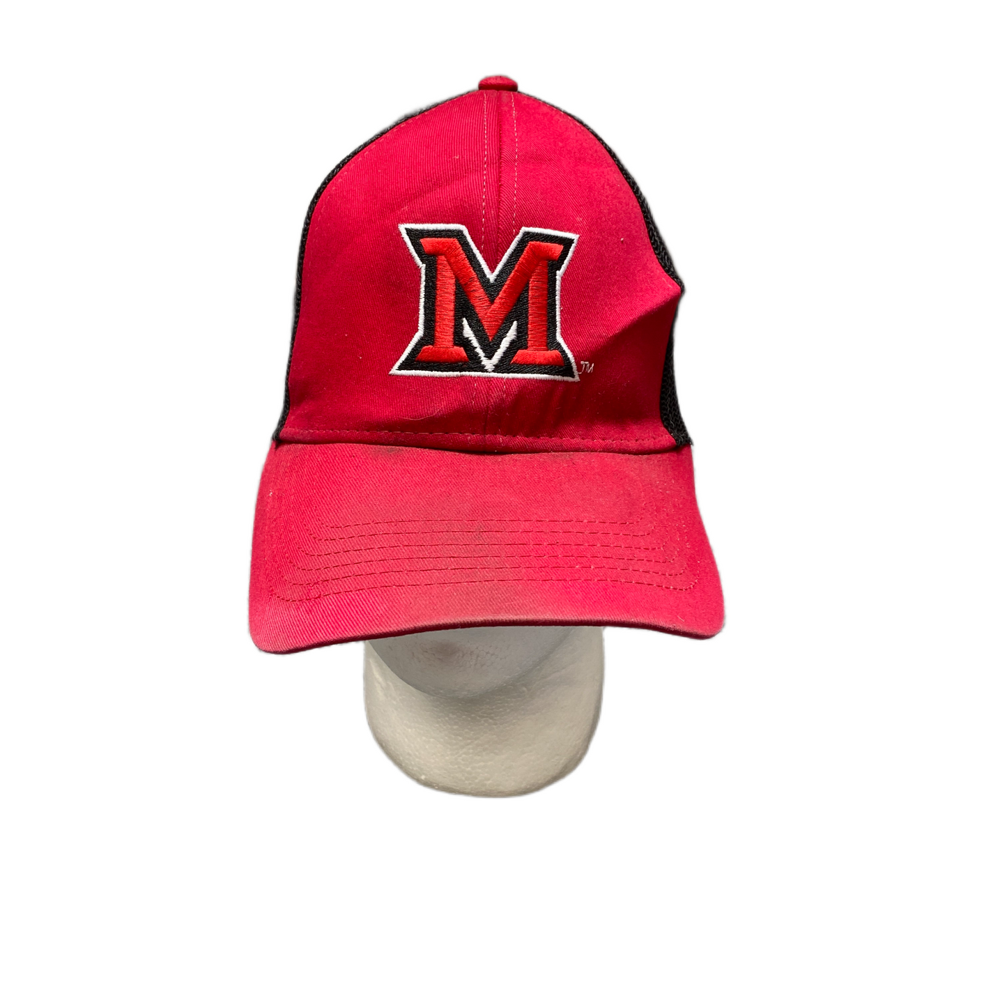 NCAA Miami Redhawks Cap America Trucker Hat Unisex Red Sports basketball Logo