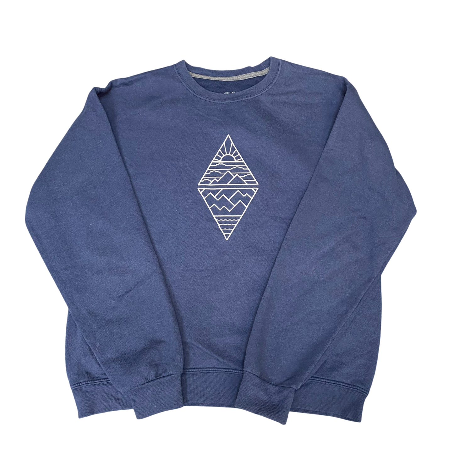 Fruit of The Loom Sweatshirt Womens Medium Blue Crew Neck Long Sleeve Pullover