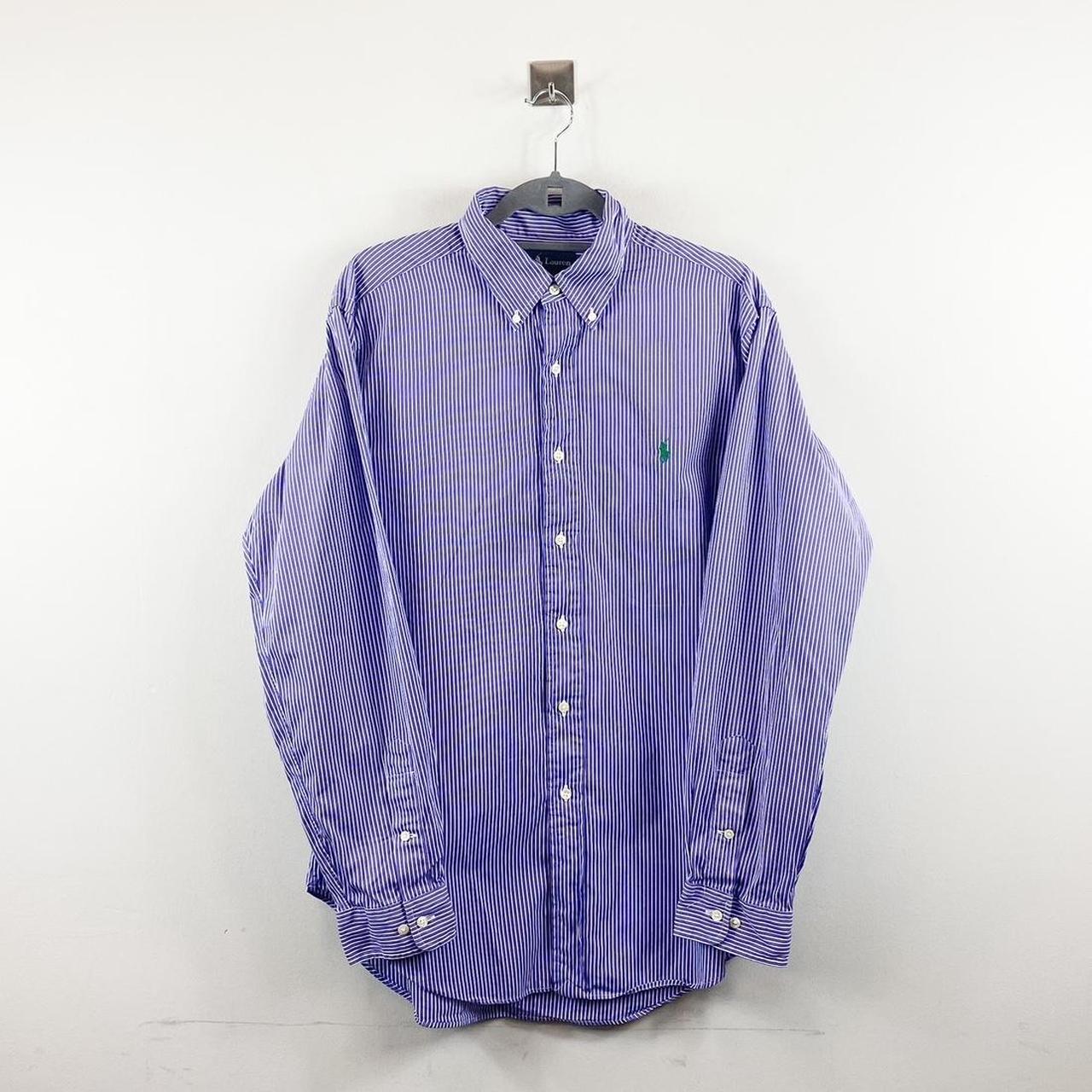 Ralph Lauren Shirt Purple Stripes Men’s L Classic Fit