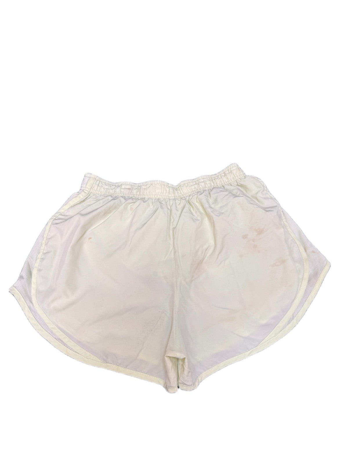 Nike Dri-FIT Running Shorts Fits as Womens Small 27" Waist White Dolphin Hem