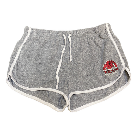 Wilson Bulldog Running Sprinter Shorts Womens L 32" Waist Grey Athletic Workout